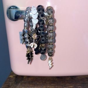 black bracelet set (4)